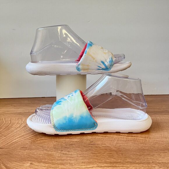 Nike Victori One Slide White Bright Mango Sapphire Sandals Women's Size 5 - Picture 5 of 9